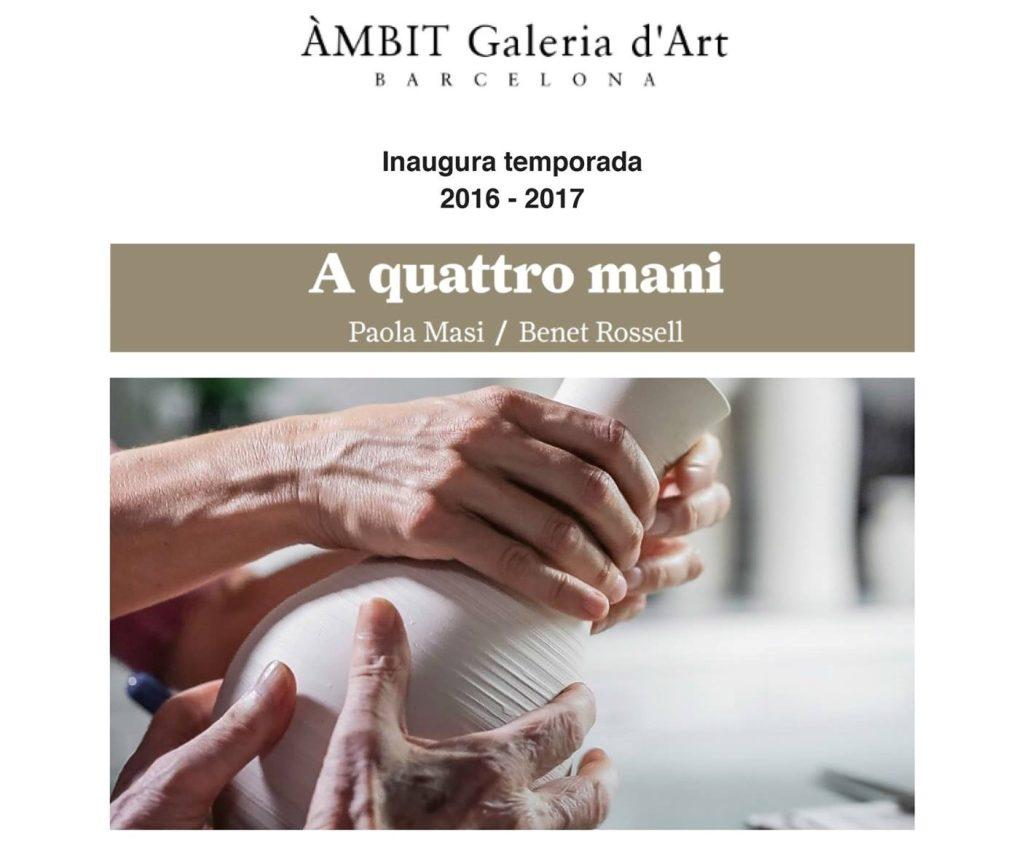 Àmbit Galeria d'at, A quattro mani, Barcelona 2016, Paola Masi