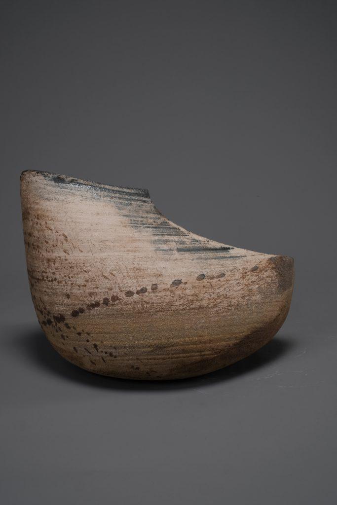 Ceramic sculpture, black glaze inside, thrown on the potter’s wheel. Ceramics, craft, contemporary art, hand made, collectable art, fine art.